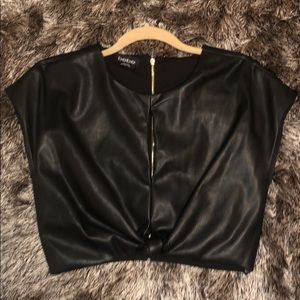 Bebe Leather Top
